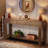 67-Inch Long Brown Sofa Console Table Behind the Couch with Storage Shelf 3 Drawers, Narrow Farmhouse Entryway Furniture
