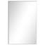 Armoire à pharmacie murale avec miroir, armoire de salle de bain à miroir murale avec porte à charnières, tablettes de rangement pour le salon et la salle de lavage, 15 po x 24 po, argent