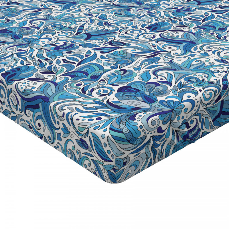 Microfiber Floral Fitted Sheet, Twin XL Fitted Sheet