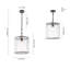 Modern 1-Light Handcrafted Water Ripple Glass Cylinder Pendant Light -1102046072