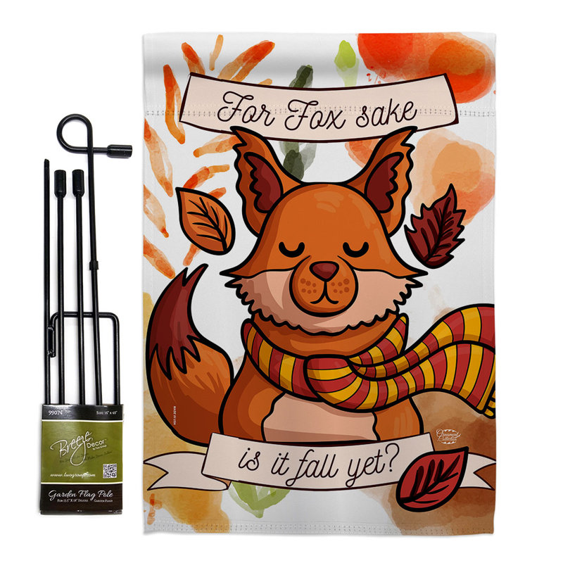 Ensemble de drapeaux en polyester 19 x 13 po Fox