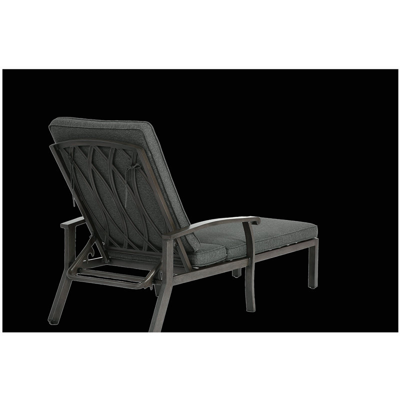 Chaise longue en fonte d'aluminium, Gris