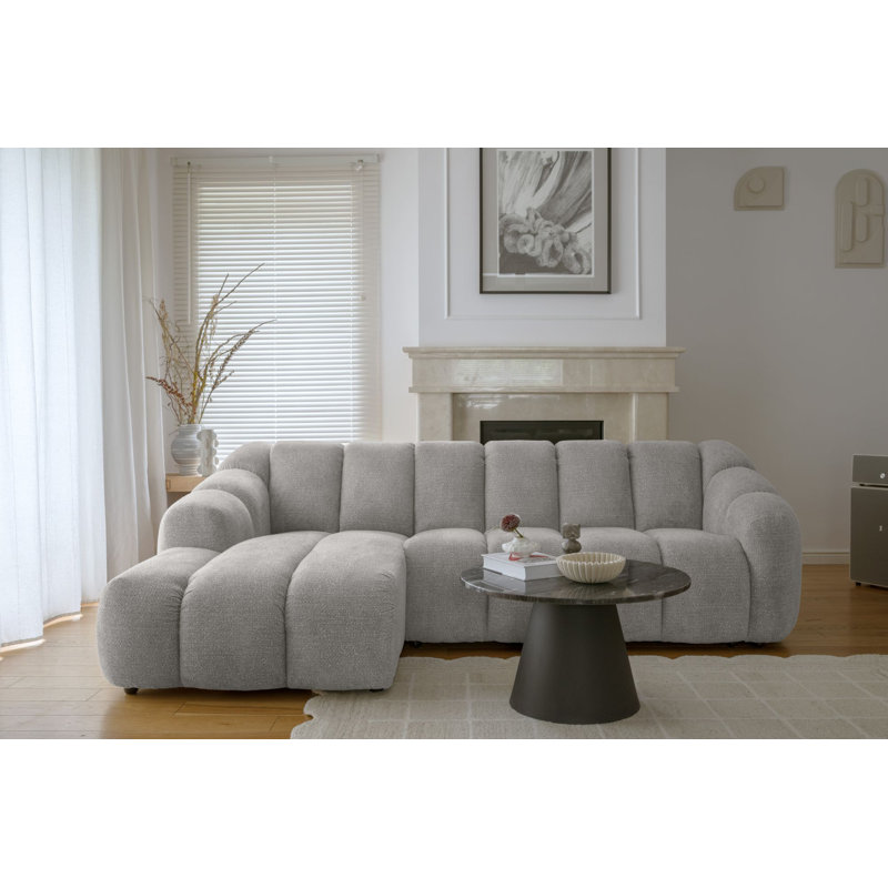Shell Corner Sofa , Light Grey, 4, Left Hand Facing