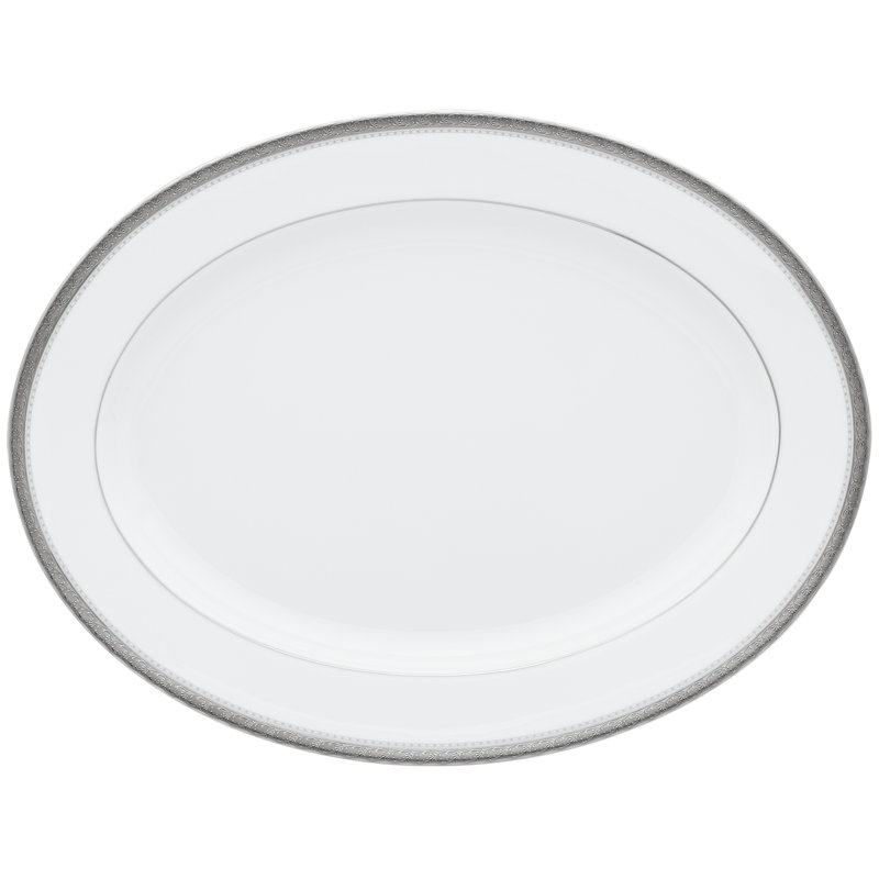 Plateau Noritake Charlotta, H 1,75 po x l 12 po x P 16 po, Platine