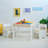 Teamson Kids 2-in-1 Multi-Activity Table and Chair Set with Reversible Tabletop and Storage
