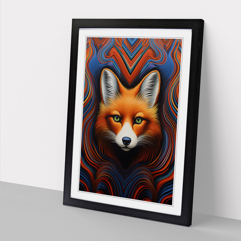 Single Picture Frame Print on Wood, 46cm H x 34cm W, Black Framed
