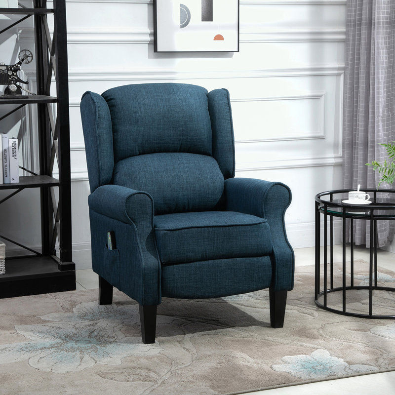 Fauteuil de massage rembourré Tisya, Bleu