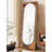 Mid-Century Wavy Edge Solid Wood Full-Length Mirror