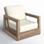 Donnie Acacia Wood Patio Chair with Cushions