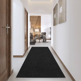 Tapis de couloir pour couloir ou cuisine avec envers en caoutchouc noir 4 pi x 43 pi