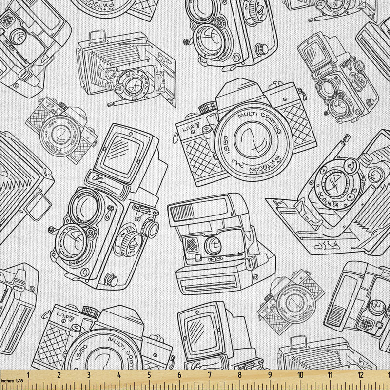 Darylann Antique Old Camera Multi-Purpose Fabric