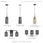 Mini-luminaire suspendu noir 1 lumière Cassiday-121436225-121436228