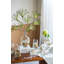 Vase incurvé en verre avec cou allongé et motifs floraux dorés - transparent / doré-2090138651