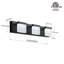 Barre d'éclairage de meuble-lavabo à DEL 3 lumières 24 po, 3 lumières à DEL, 24 W, noir mat-940169663-940464606