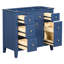 Armoire de salle de bain moderne autoportante simple avec 6 tiroirs et 2 armoires NON INCLUS