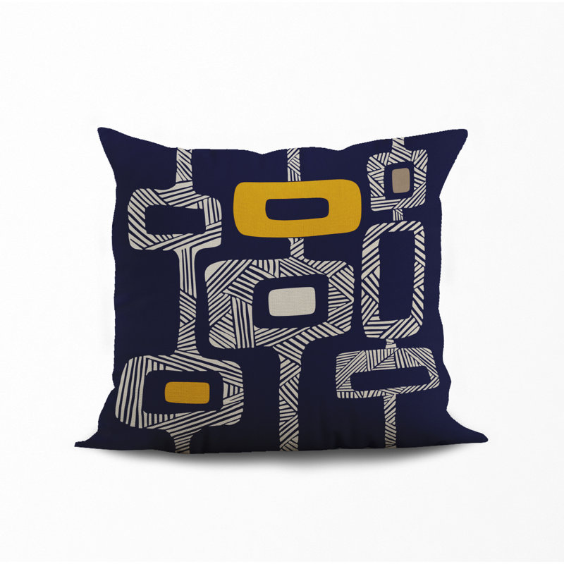 Housse et insert de coussin décoratif en polyester, L 17 po x H 17 po, Jaune