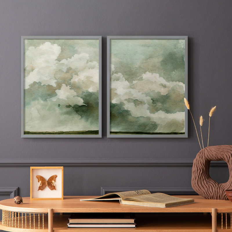 «Coming Rain I», reproduction encadrée de qualité supérieure - prête à être accrochée - aucun clou requis - aucun clou requis