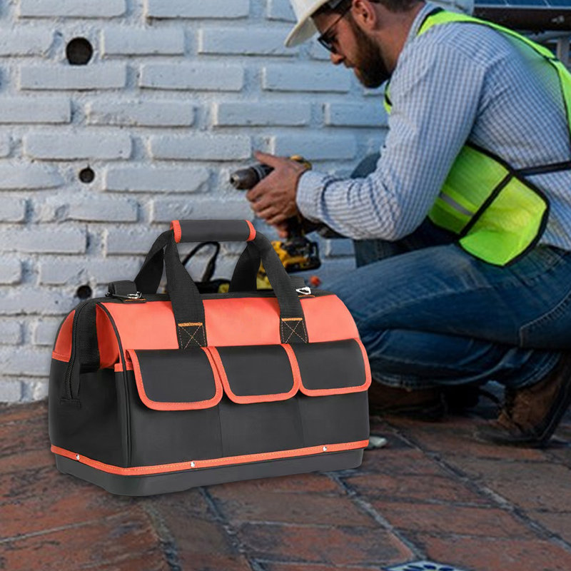 Sac de rangement pour boîte à outils 16 pouces avec fermeture à glissière et poignée