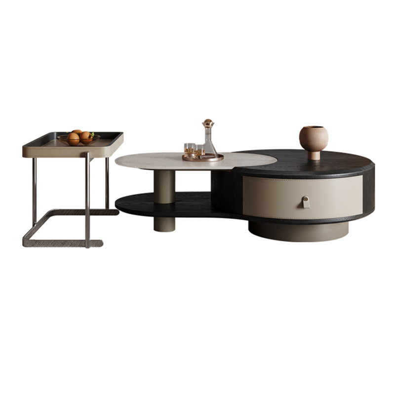 Modern Wood Coffee Table Set