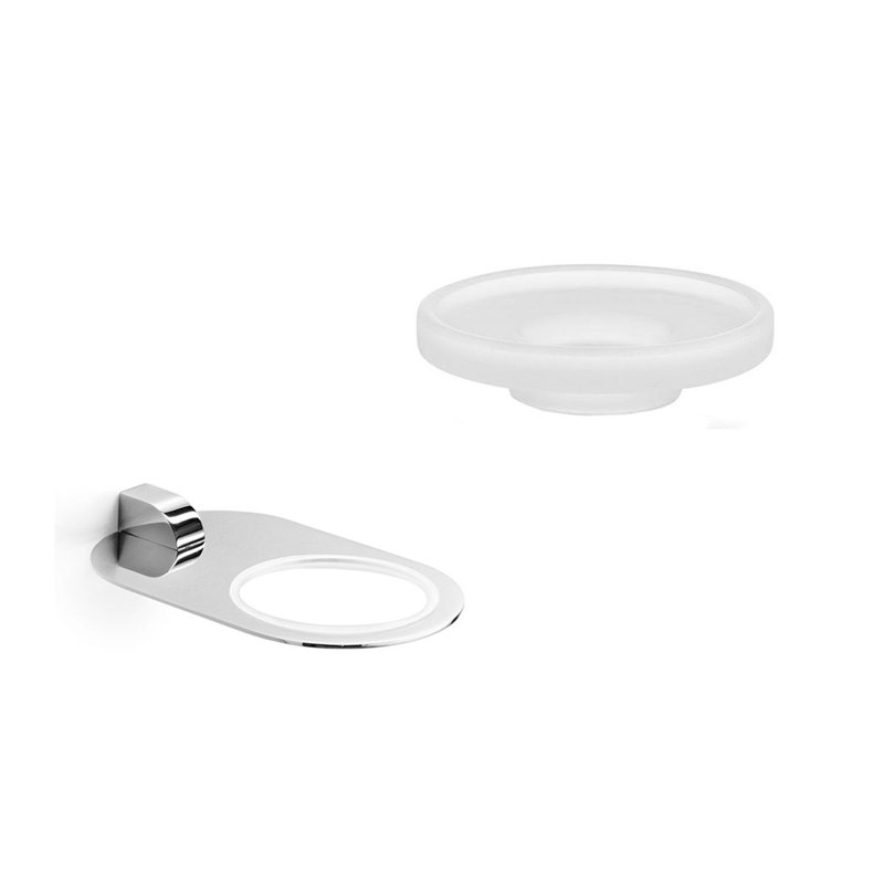 Muci Bathroom Accessory, Frosted Glass