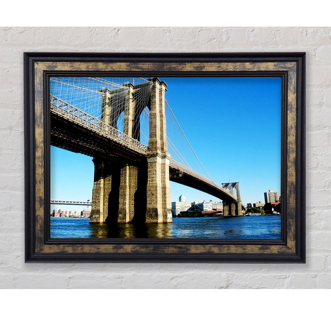 New York City Brooklyn Bridge By Day - Einzelne Bilderrahmen Kunstdrucke