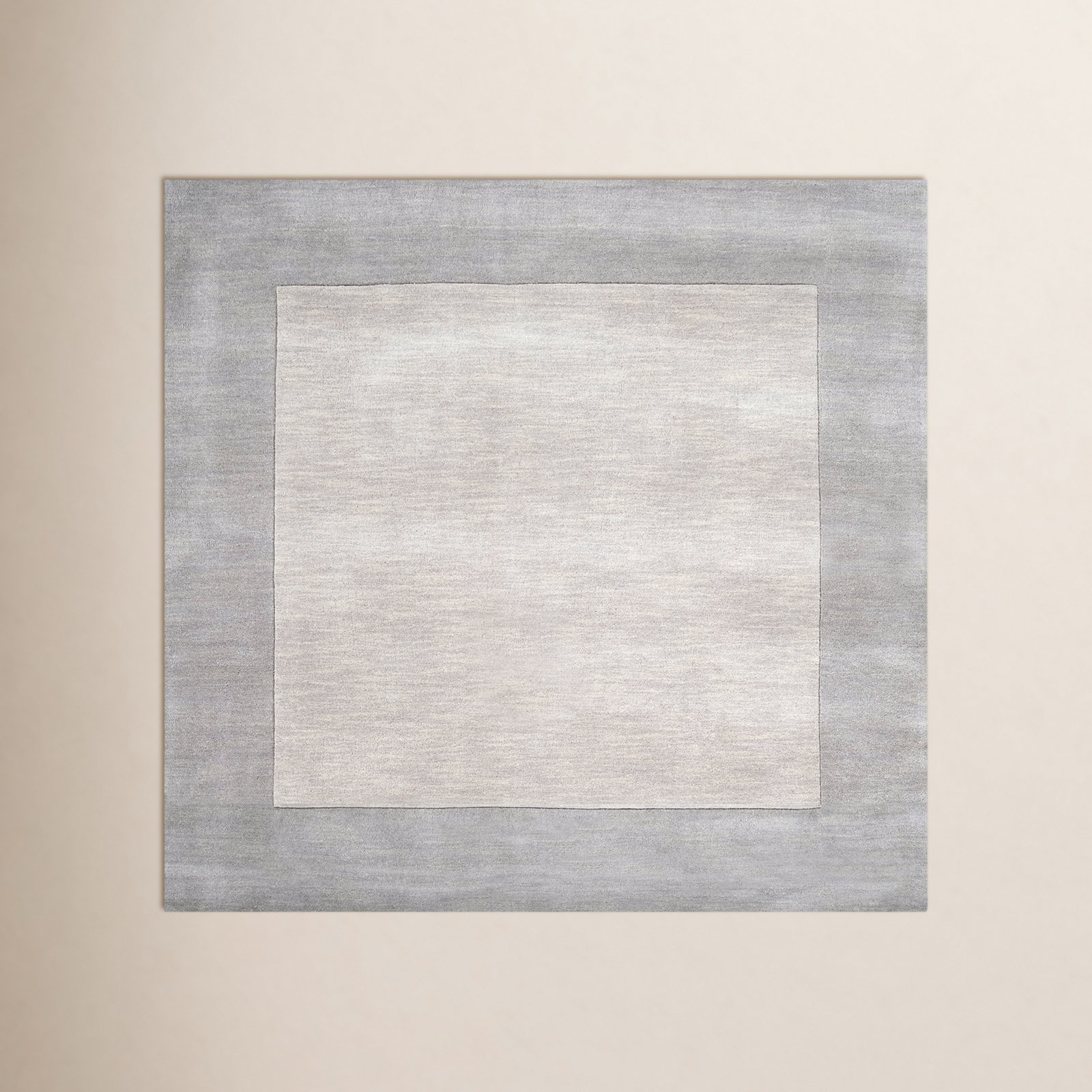 Dolma Charcoal Gray Hand-Woven Wool Rug, Square 8'