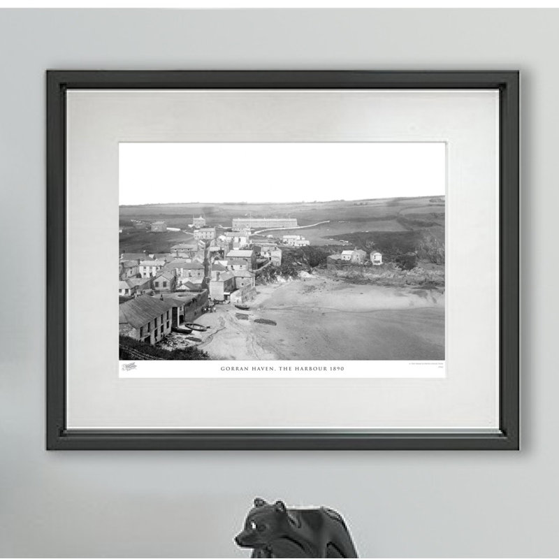 Gorran Haven, The Harbour 1890 - Single Picture Frame Print, 40cm H x 50cm W x 2.3cm D