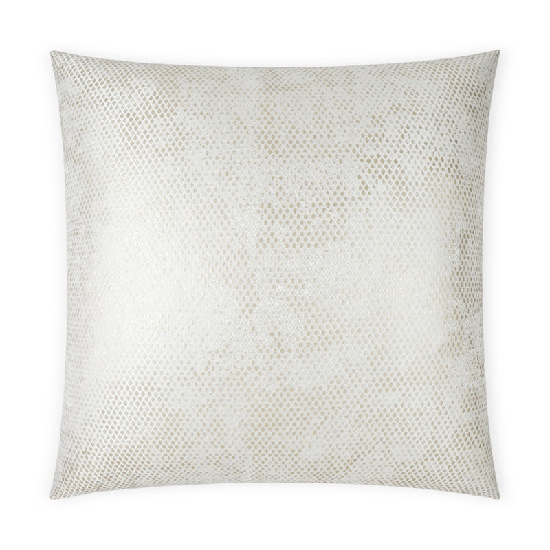 Coussin Pitone, Square 24", Ivoire