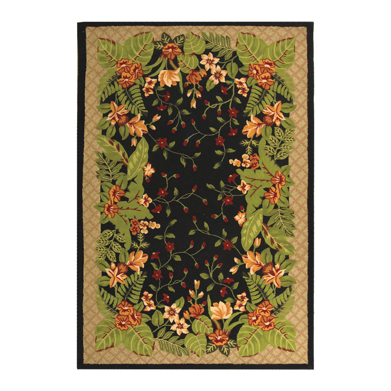 Berkley Wool Floral Rug, Rectangle 5'3" x 8'3"
