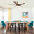 52" Flush Mount Dimmable LED Ceiling Fan With Remote Control, 3 Color Lights, 6-Speed Reversible DC Motor, 4"/10" Downrods