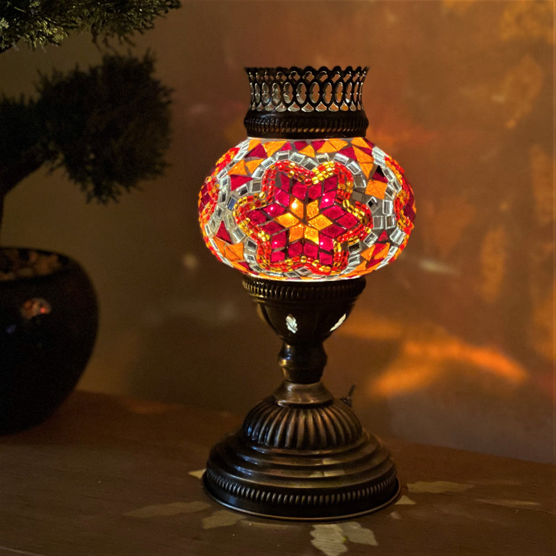 Orville Metal Novelty Lamp, Red/Orange