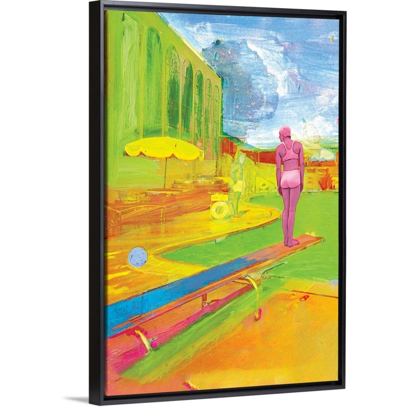 " The Green Pool, 2016 ", Black Floater Framed, 32" H x 22" W x 1.75" D