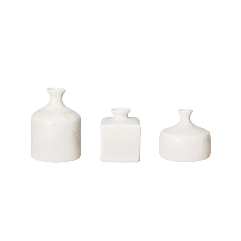Vases en grès variés avec glacis réactif