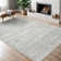 Vintage Striped Non Slip Washable Area Rug(Grey)