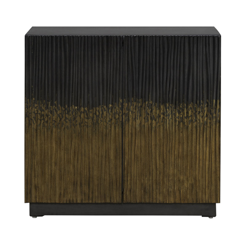  Armoire d'appoint Vitold avec portes reeded et charnières à fermeture douce, H 30 po x l 32 po x P 18 po