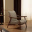 Fauteuil simple en cuir beige 32,68 "
