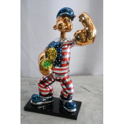 Popeye MAGA Statue Resin Patriotic Figurine 11"x6"x17"H