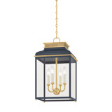 Houghton Lantern in Aged Brass and Distressed Bronze by Mark D. Sikes