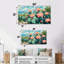 Cactus jardin en fleurs II - Art mural floral de cactus - Art mural traditionnel pour le salon-1340955973-1340955977