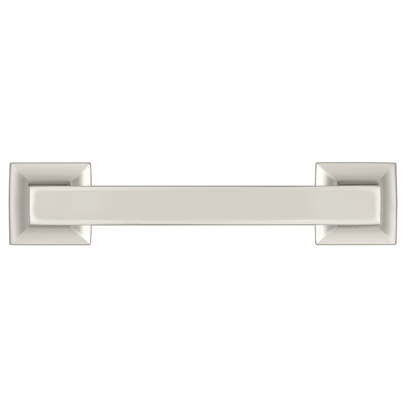 Poignée poignée Studio Collection - Poignée d'armoire de 3 3/4 po nickel poli - Quincaillerie transitionnelle pour tiroirs et armoires