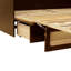 Grand lit escamotable, armoire en bois de pin avec rotin et rangement, conception peu encombrante pour les maisons modernes