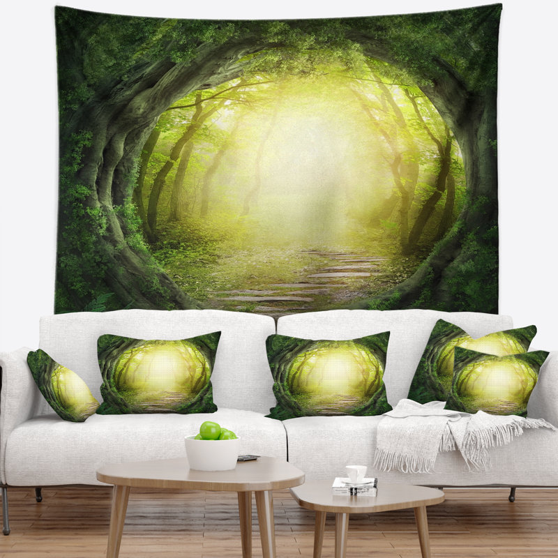 Tapisserie forêt verte, H 50 po x l 60 po