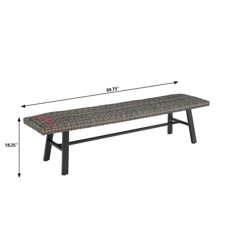 Powder Coated Steel Outdoor Bench
