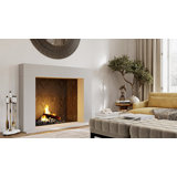 Contemporary Cast Stone Mantel With Bullnose Hearth