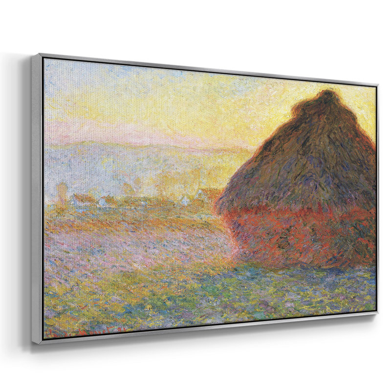 Claude Monet, reproduction d'art sur toile, H 37 po x l 25 po x P 2 po, Argent