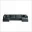 Canapé modulaire en U modulaire avec méridienne réversible & amp; Double repose-pieds pour le salon / cinéma maison | Gris anthracite | Chenille-1093365587