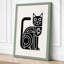 Cat Geometric - Wrapped Canvas-360387049-360387053