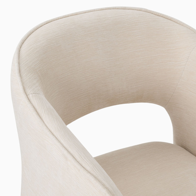 Chaises de salle à manger rembourrées Modern, Beige