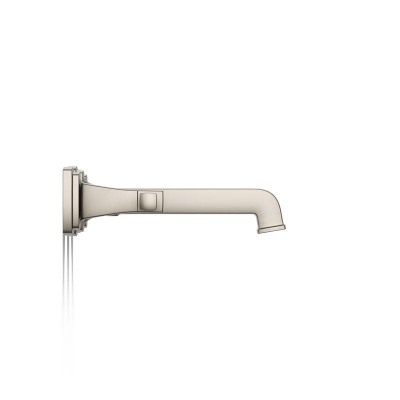 Garniture de robinet de lavabo de salle de bain mural Riff, Nickel brossé éclatant