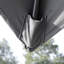 Parasol en porte-à-faux 118,1 po avec manivelle et contrepoids inclus